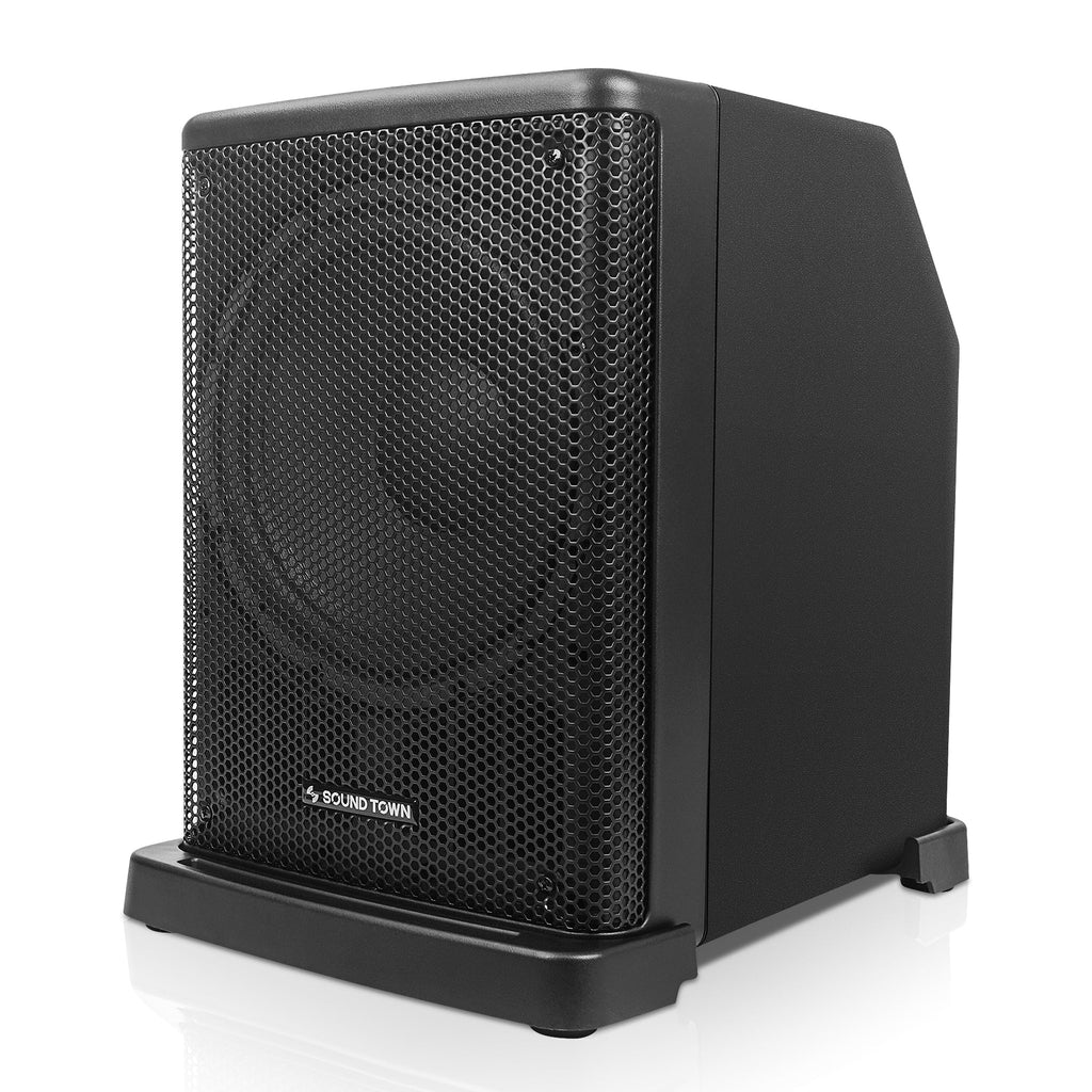 Sound Town CARPO-L2-R Portable Line Array Column PA/DJ System w/ 400W RMS, 12" Powered Subwoofer, 2 x Column Speakers, 1 x Spacer, TWS Bluetooth, 2-Channel Mixer, DSP, Carry Bag, Refurbished - Bass Module