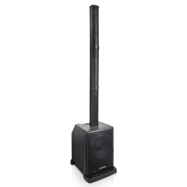 Sound Town CARPO-L2 Portable Line Array Column PA/DJ System w/ 400W RMS, 12" Powered Subwoofer, 2 x Column Speakers, 1 x Spacer, TWS Bluetooth, 2-Channel Mixer, DSP, Carry Bag - Side Panel