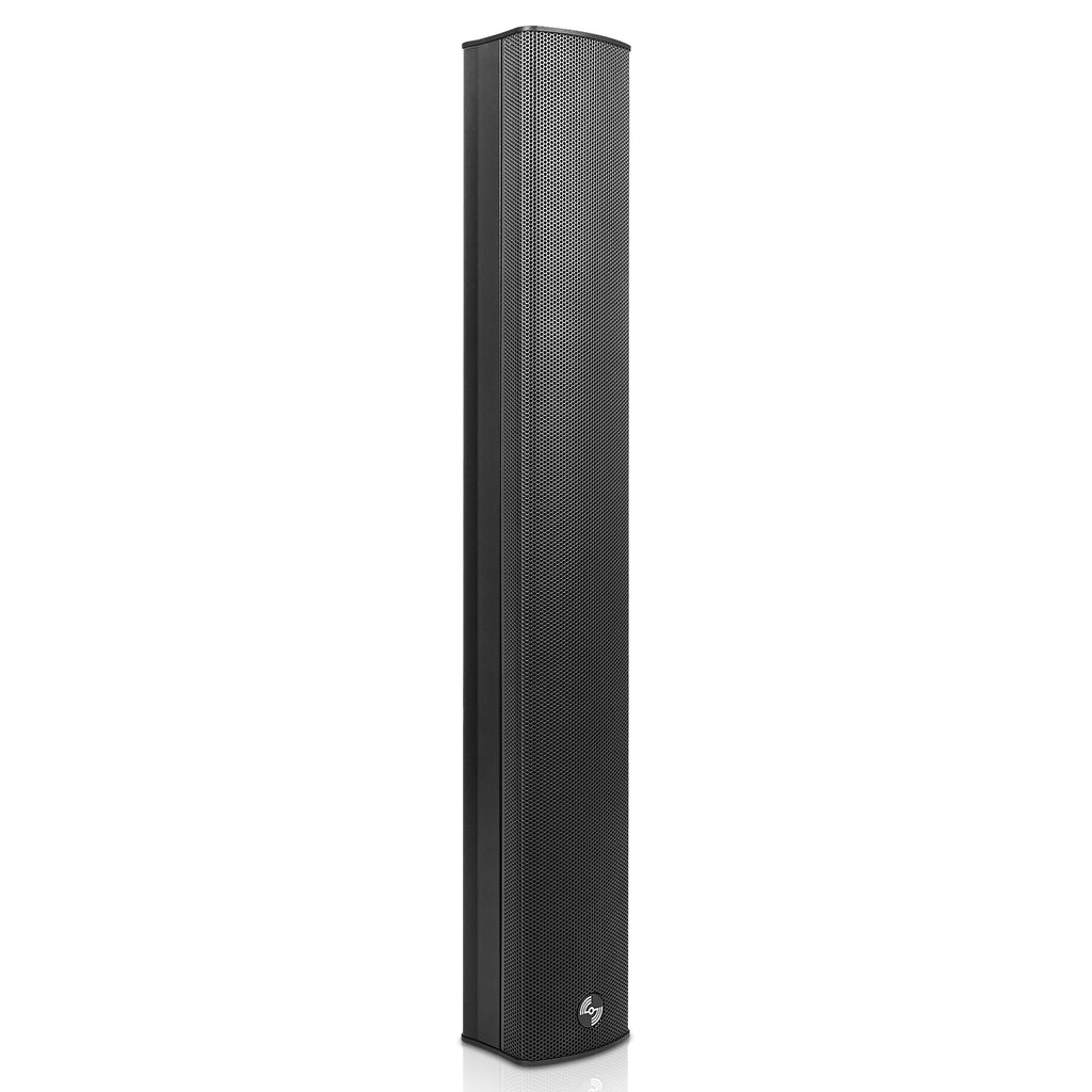 Sound Town CARPO-M64 Compact Line Array Column Speaker w/ Adjustable Wall Mount Bracket, 6 x 3" Woofers, 4 x 1.2" Dome Tweeters, Black - Surface-Mount, Installation, Commercial Audio