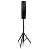 Sound Town CARPO-V412DS CARPO Series Column Speaker and Subwoofer PA System with Two Passive Column Speakers, One 12” Powered Subwoofer w Folded Horn Design with Speaker Stands