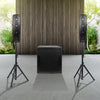 Sound Town CARPO-V415SPW 1600W 15" Powered Subwoofer with 2 Speaker Outputs, Plywood Enclosure and 2 Wheels, Black - live events