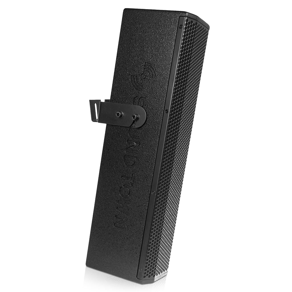 Sound Town CARPO-V5B | Passive Wall-Mount Column Mini Line Array Speakers with 4 x 5” Woofers, Black for Live Event, Church, Conference, Lounge, Installation - Side Panel