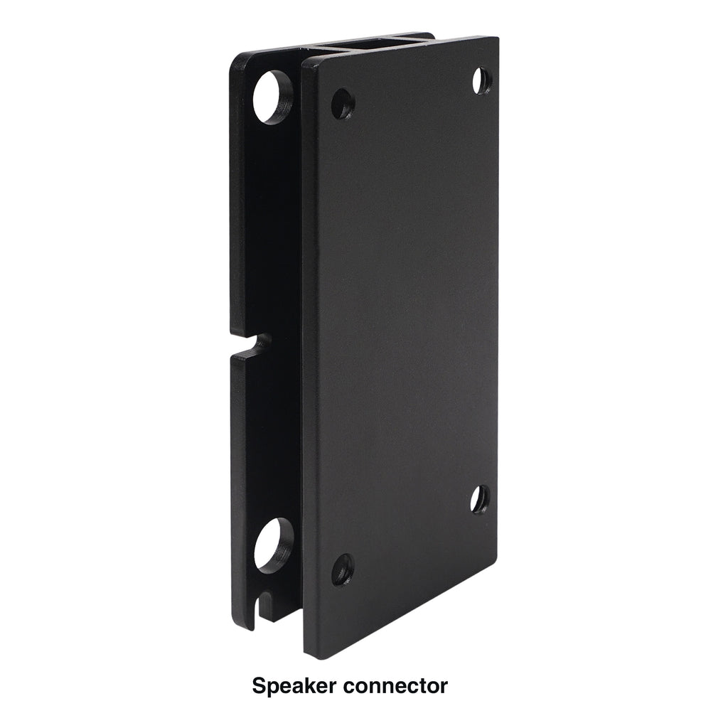 Sound Town CWB-1-PAIR 2-Pack Universal Speaker Wall Mount Brackets, 4.25" x 2" Mounting Template, Black - Speaker Connector