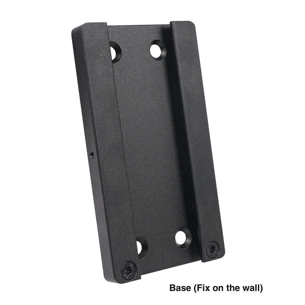 Sound Town CWB-1A-PAIR 2-Pack Universal Speaker Wall Mount Brackets with Angle Adjustment, 4.25" x 2" Mounting Template, Black - Base Plate (Fixed on the Wall)