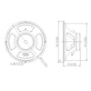 Sound Town GSD-1216-R | REFURBISHED: full-range 12-Inch 65 Watt Replacement Guitar Speaker, 16-Ohm - Size Dimensions
