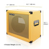 Sound Town GUC112OBOR-EC 1 x 12" Empty Open-back Guitar Speaker Cabinet, Plywood, Orange - Size, Dimensions, and Weight