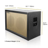 Sound Town GUC212BK 2 x 12" Guitar Speaker Cabinet, Birch Plywood, Black Tolex, Wheat Cloth Grille - Size, Dimensions, and Weight