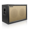 Sound Town GUC212BK 2 x 12" Guitar Speaker Cabinet, Birch Plywood, Black Tolex, Wheat Cloth Grille with wheat-grill