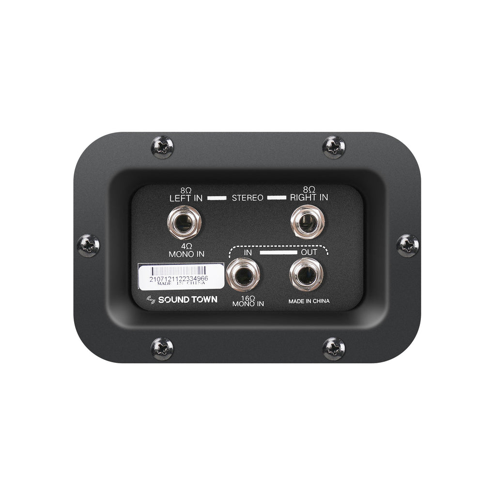 Sound Town GUC212OBBK-EC-R 2 x 12" Empty Open-back Guitar Speaker Cabinet, Plywood, Black with Mono/Stereo Jack Plate, Refurbished