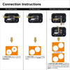 Sound Town GUC212OBBK-EC 2 x 12" Empty Open-back Guitar Speaker Cabinet, Birch Plywood, Black (Compatible with Celestion/Eminence Speakers) - Connection Instructions, How to Connect, Installation Tutorial