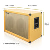 Sound Town GUC212OR-R | REFURBISHED: 2 x 12" Guitar Speaker Cabinet, Birch Plywood, Orange Tolex, Wheat Cloth Grille - Size, Dimensions, and Weight