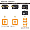 Sound Town GUC412OR-EC 4 x 12" Empty Closed-back Guitar Speaker Cabinet, Plywood, Orange with Carry Handles - Connection Instructions