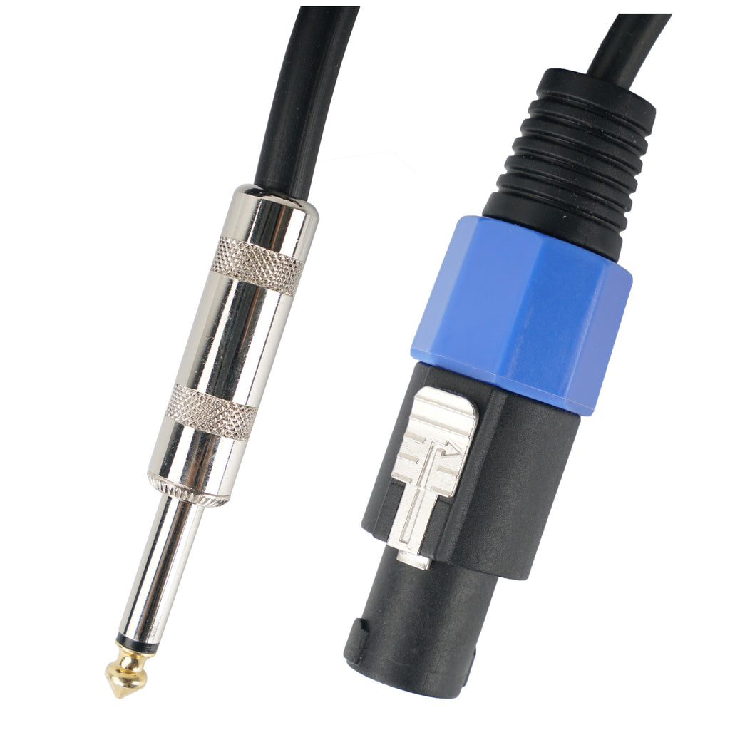 Sound Town STC-12NJ25 Speakon to 1/4" Speaker Cable, 25 Feet, 12 Gauge, 2 Conductor, Male to Male - 6.35mm Jack