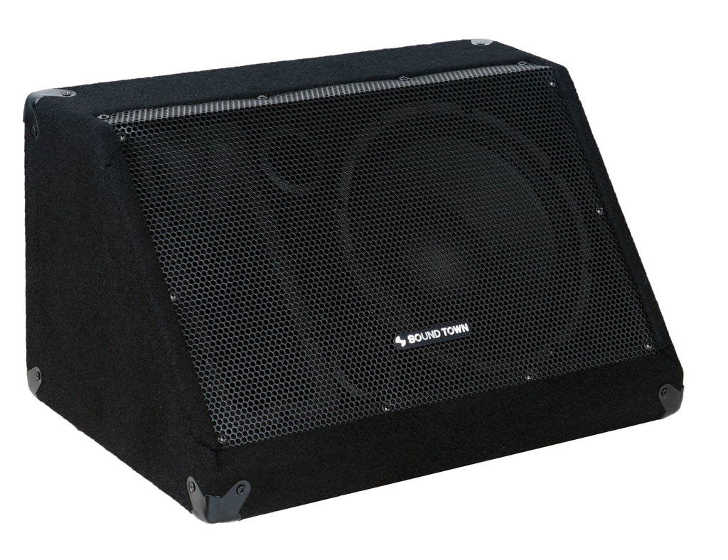 Sound Town METIS-10M METIS Series 10” 300W Passive DJ PA Stage Floor Monitor Pro Audio Speaker w/ Compression Driver for Live Sound, Karaoke, Bar, Church - Right Panel