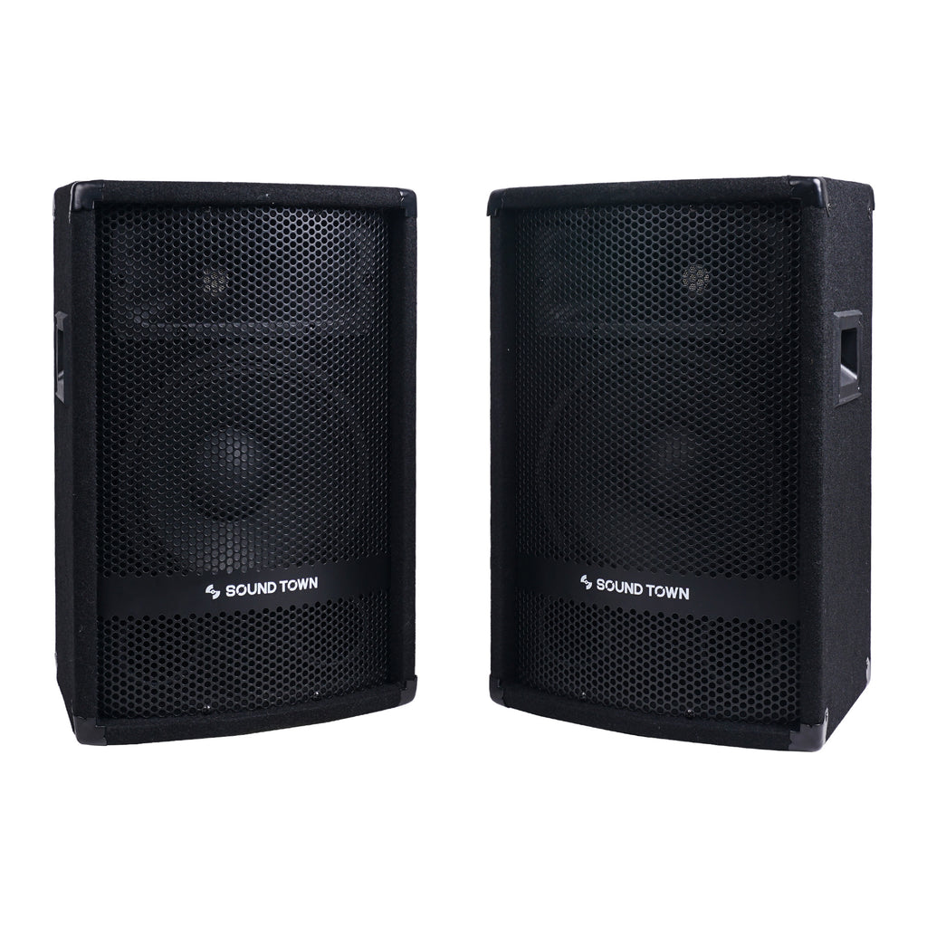 Sound Town METIS-110-PAIR METIS Series 2-Pack 10” 400 Watts Passive DJ/PA Speakers with Compression Drivers for Live Sound, Karaoke, Bar, Church - Set, Pair