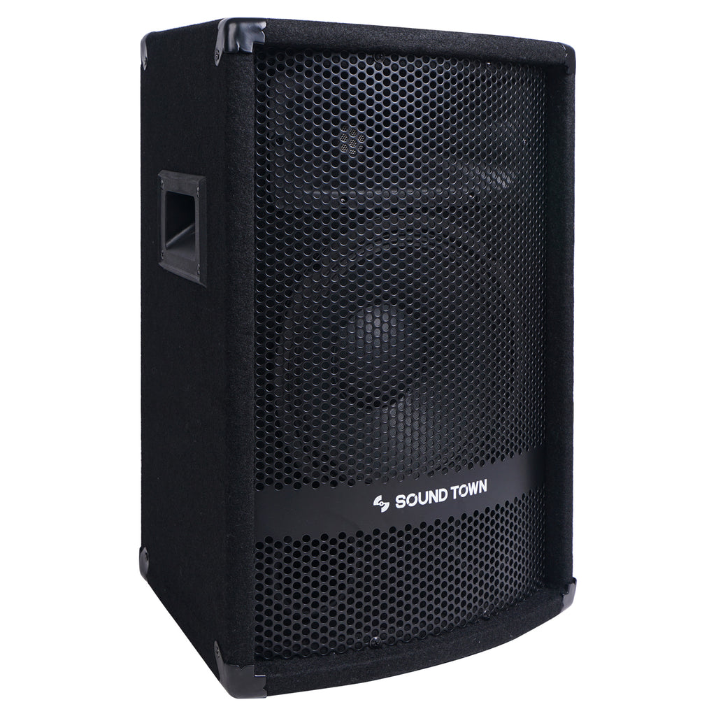 Sound Town METIS-110 10" 400W Passive DJ/PA Speaker w/ Compression Driver for Live Sound, Karaoke, Bar, Church - Right Panel