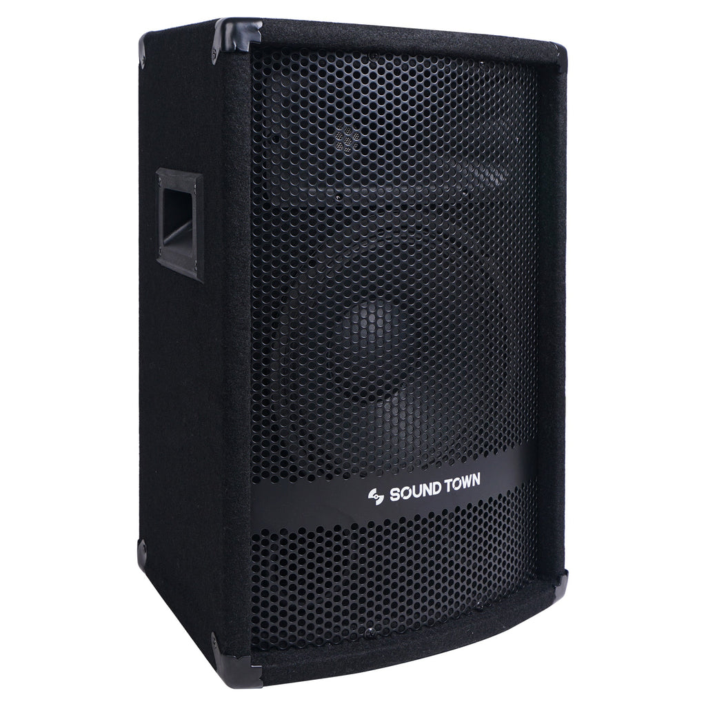 Sound Town METIS-110-R 10" 400W Passive DJ/PA Speaker w/ Compression Driver for Live Sound, Karaoke, Bar, Church, Refurbished - Right Panel