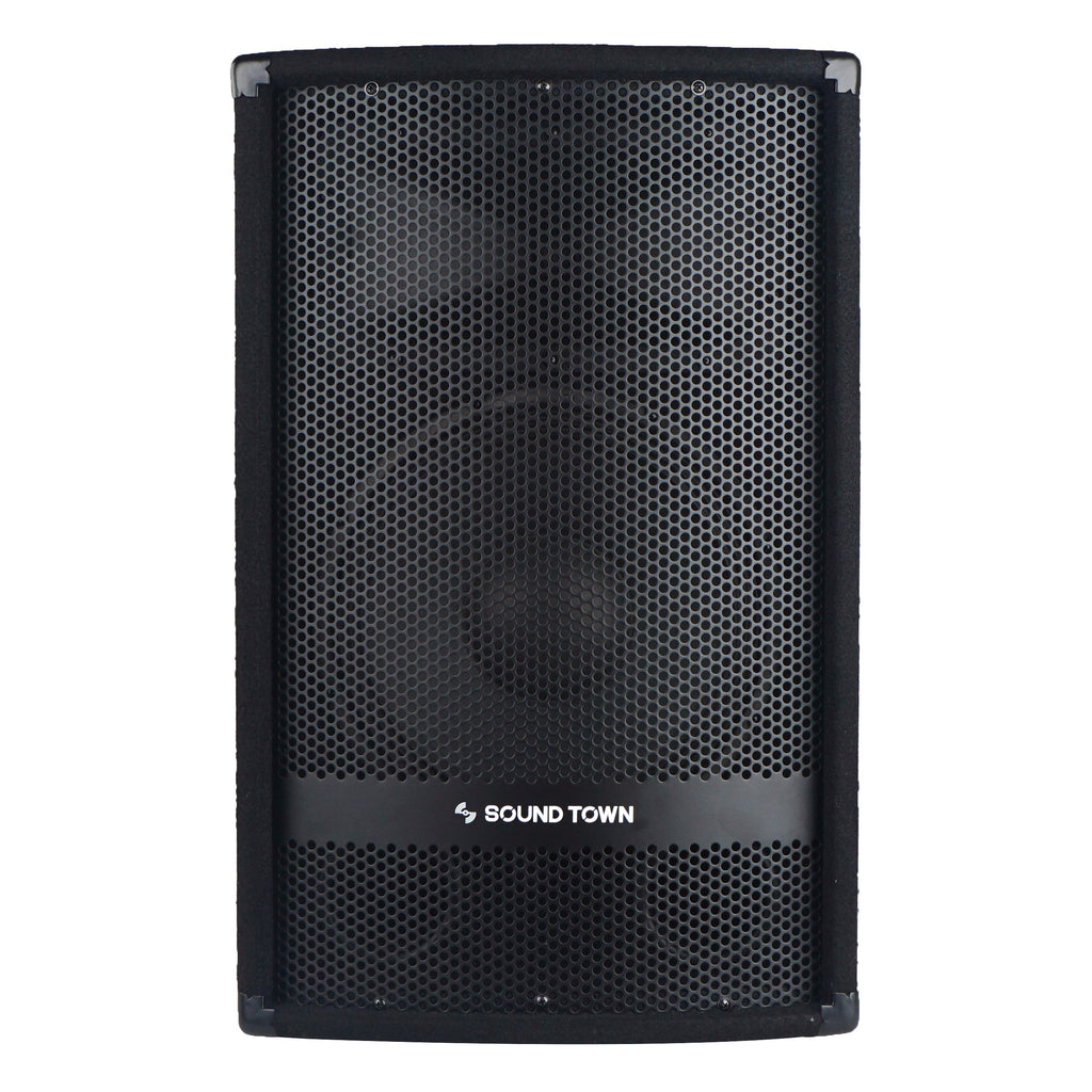 Sound Town METIS-112-R METIS Series 12" 600W 2-Way Full-range Passive DJ PA Pro Audio Speaker with Compression Driver for Live Sound, Karaoke, Bar, Church, Refurbished - Front View