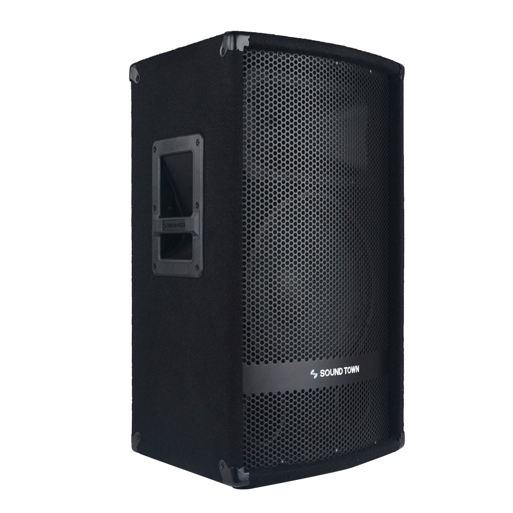 Sound Town METIS-112 METIS Series 12" 600W 2-Way Full-range Passive DJ PA Pro Audio Speaker with Compression Driver for Live Sound, Karaoke, Bar, Church - Right Side View