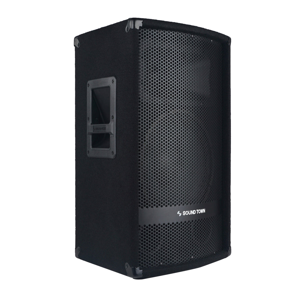 Sound Town METIS-112-R METIS Series 12" 600W 2-Way Full-range Passive DJ PA Pro Audio Speaker with Compression Driver for Live Sound, Karaoke, Bar, Church, Refurbished - Right Side View