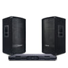 Sound Town METIS-112UPDM METIS Series Professional PA Speaker System with Two 12” Passive PA Speakers and One 2-Channel UPDM Power Amplifier for Live Sound, Karaoke, Bar, Church