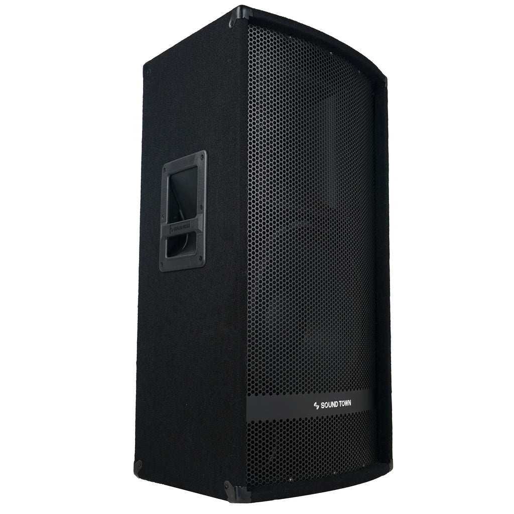 Sound Town METIS-115UPDM METIS Series 15” 700W 2-Way Full-range Passive DJ PA Pro Audio Speaker with Compression Driver for Live Sound, Karaoke, Bar, Church - Right Panel