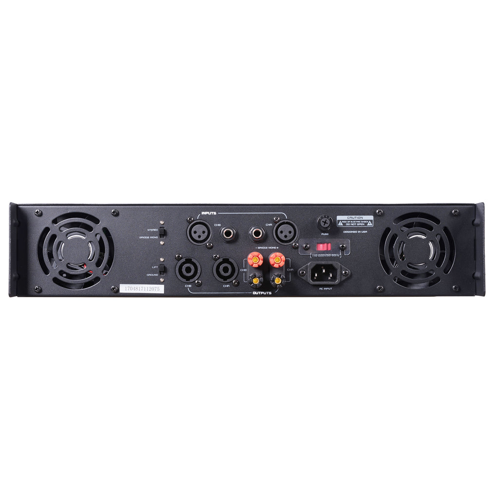 Sound Town METIS-1518SPW-NIXS1 Professional Dual-Channel 6000W Power Amplifier - Back Panel