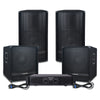 Sound Town METIS-1518SPW-NIXS1 Professional PA System with 15-inch Full Range PA Speakers, 18-inch Subwoofers, Dual-Channel Amplifier and Audio Cables