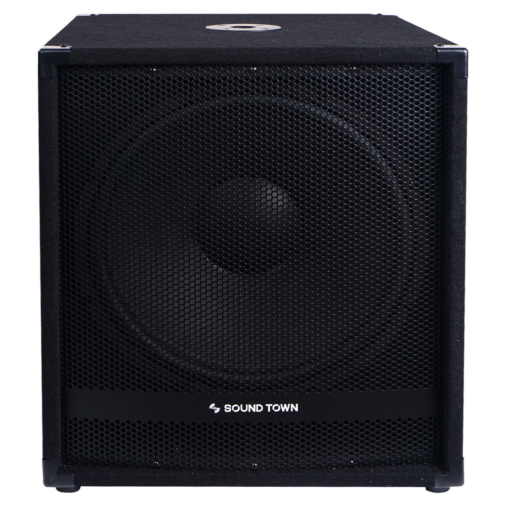 Sound Town METIS-18SPW2.1 METIS Series 2000W 18" Active Powered Subwoofer with 2 Speaker Outputs, DSP, DJ PA Pro Audio Sub with 4 inch Voice Coil - Front Panel with Anti-Corrosion Grilling