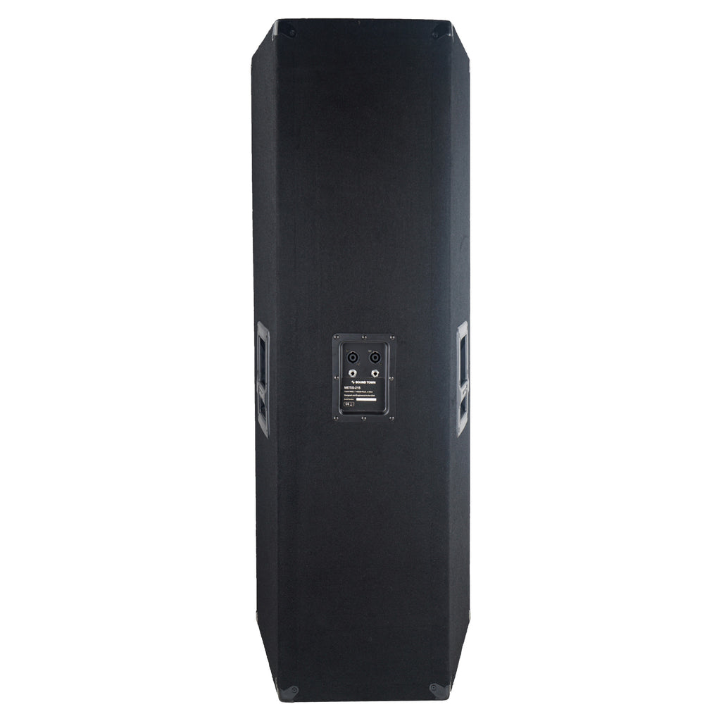 Sound Town METIS-215 METIS Series Dual 15” 1400W 2-Way Full-range Passive DJ PA Pro Audio Speaker with Titanium Compression Driver for Live Sound, Karaoke, Bar, Church - Back Panel