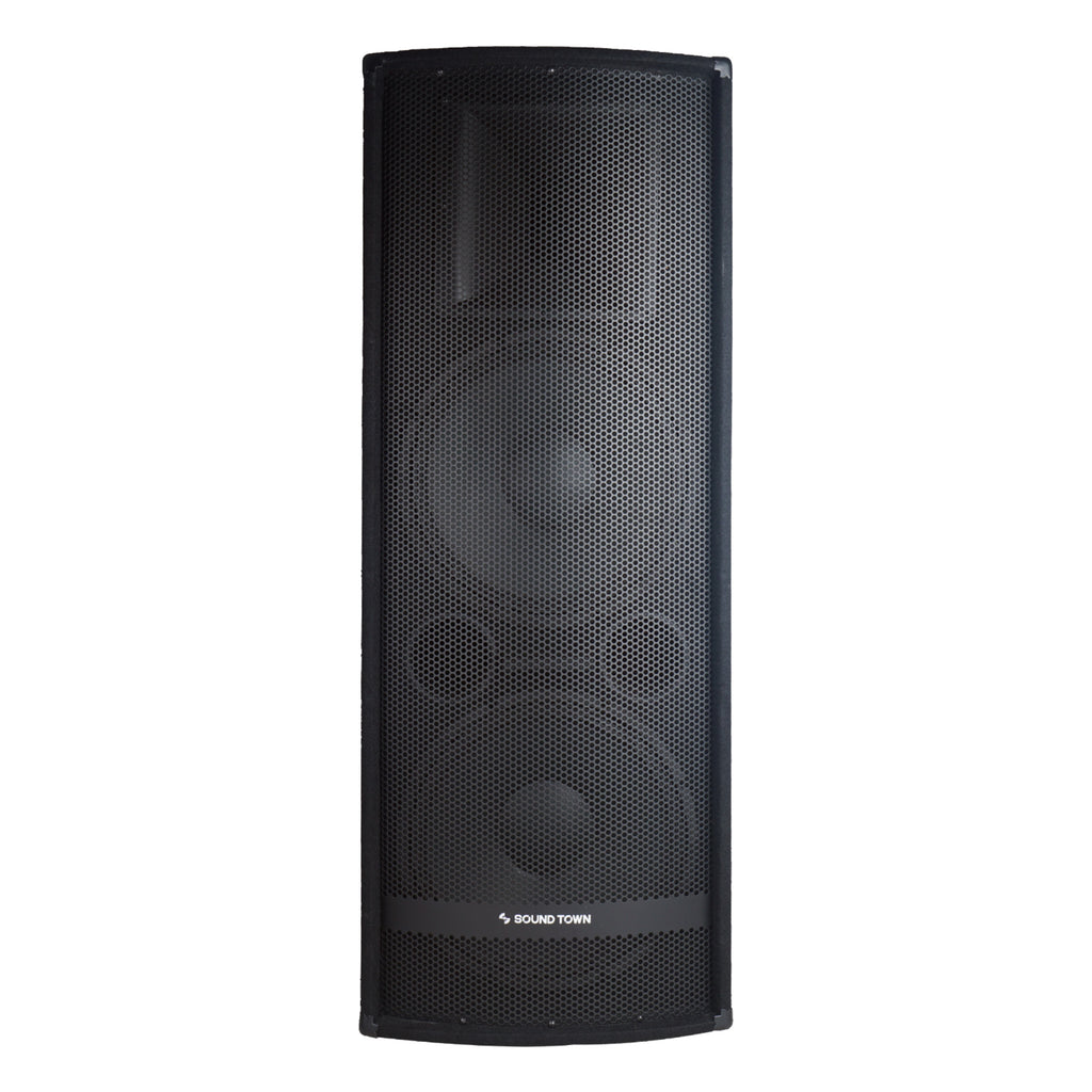 Sound Town METIS-215 METIS Series Dual 15” 1400W 2-Way Full-range Passive DJ PA Pro Audio Speaker with Titanium Compression Driver for Live Sound, Karaoke, Bar, Church - Front Panel