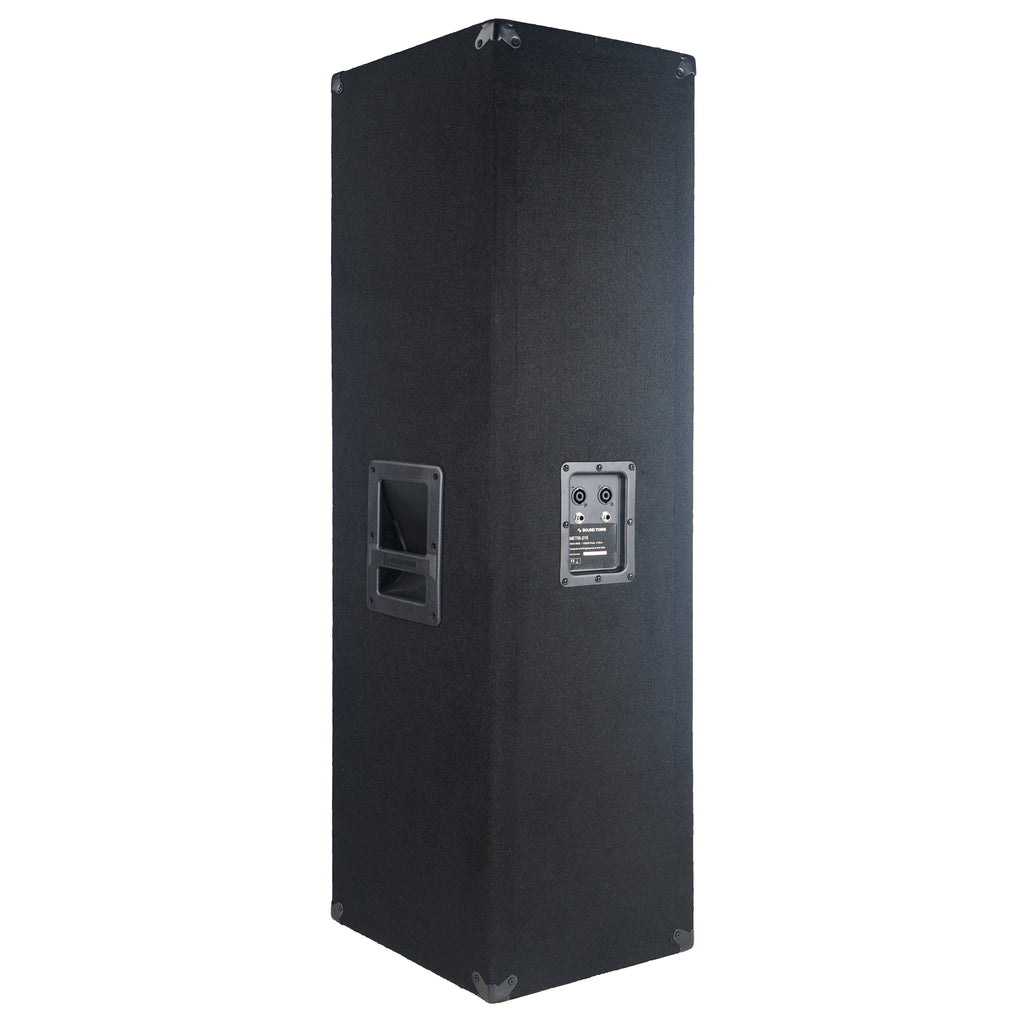 Sound Town METIS-215UPDM METIS Series Dual 15” 1400W 2-Way Full-range Passive DJ PA Pro Audio Speaker with Titanium Compression Driver for Live Sound, Karaoke, Bar, Church - Side Panel