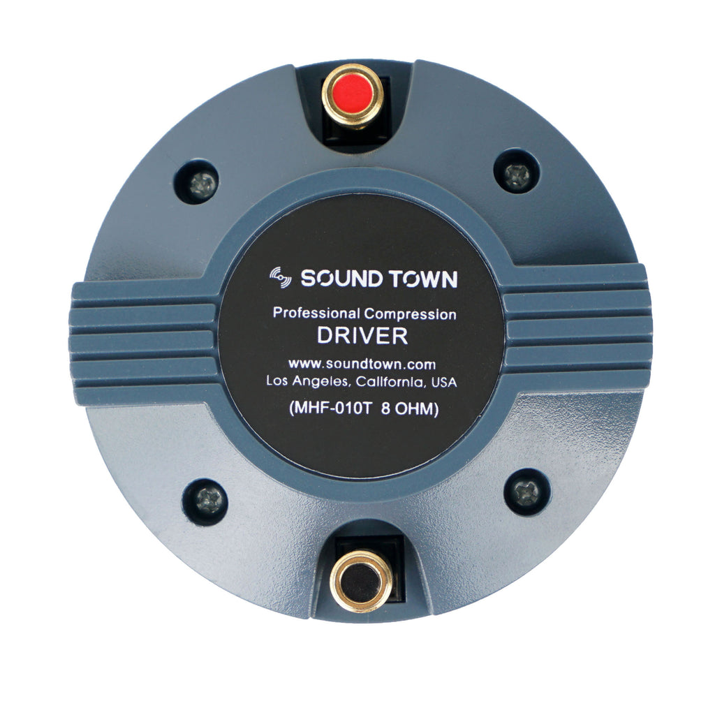 Sound Town MHF-010T 1.38" Titanium Compression Horn Driver, 100 Watts Pro Audio PA DJ Replacement Tweeter High Frequency Driver - Back View