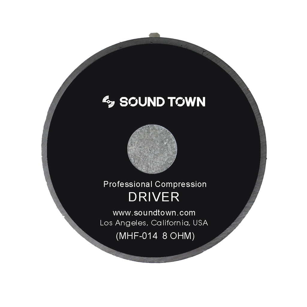 Sound Town MHF-014 1" Compression Horn Driver, 50 Watts Pro Audio PA DJ Replacement Tweeter High Frequency Driver - Back View