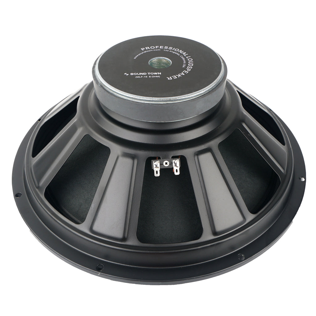 Sound Town MLF-15 15" Raw Woofer Speaker, 250 Watts Pro Audio PA DJ Replacement Low Frequency Driver - 8 ohms