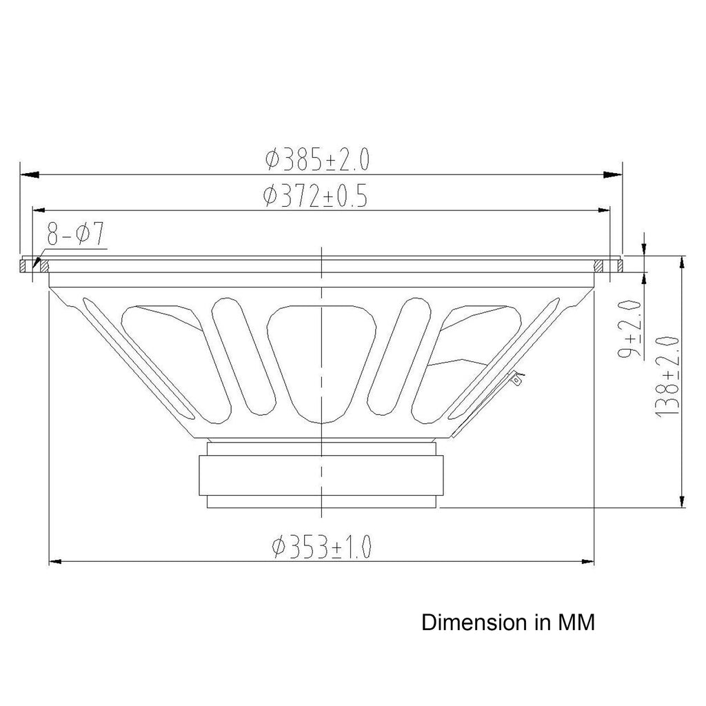 thumbnail image 2 of Sound Town MLF-15 15" Raw Woofer – 250W PA DJ Replacement Low Frequency Driver 2 of 4