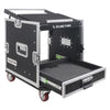 Sound Town MR-DR10U 10U PA DJ Pro Audio Rack/Road ATA Case w/ 2U Drawer, 11U Slant Mixer Top, Casters, Pro Tour Grade - Protection Foam Inside