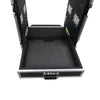 Sound Town MR-DR12UT 12U PA DJ Pro Audio Rack/Road ATA Case w/ 2U Drawer, 11U Slant Mixer Top, DJ Work Table, Casters, Pro Tour Grade - Sliding Pull-Out Drawer