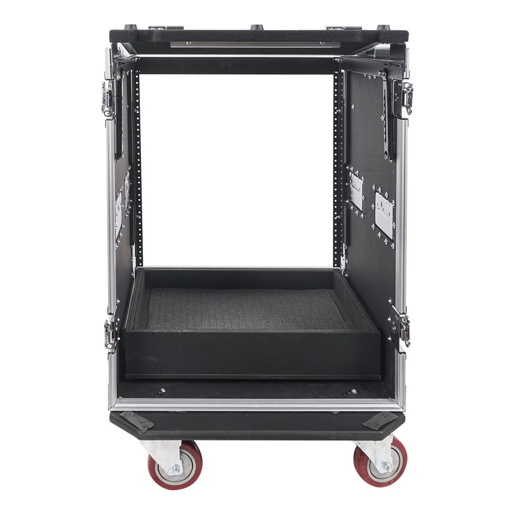 MR-DR14UT2 | 14U Rack Case w/ 2U Drawer, 11U Slant Mixer Top, Two DJ ...
