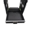 Sound Town MR-DR16UT2-R 16U PA DJ Pro Audio Rack/Road ATA Case w/ 2U Drawer, 11U Slant Mixer Top, Two DJ Work Tables, Casters, Pro Tour Grade, Refurbished - Protection Foam Inside Sliding Pull-Out Drawer