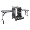 Sound Town MR-DR16UT2-R 16U PA DJ Pro Audio Rack/Road ATA Case w/ 2U Drawer, 11U Slant Mixer Top, Two DJ Work Tables, Casters, Pro Tour Grade, Refurbished - Touring Events