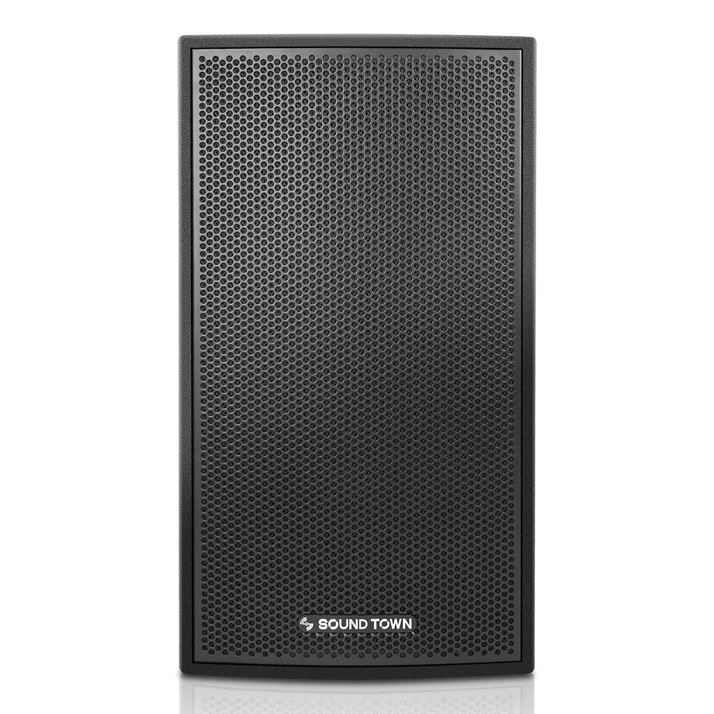 Sound Town NESO-CARME112-S1 CARME Series 12" 2-Way Powered PA DJ Monitor Speaker, Black w/ Compression Driver for Installation, Live Sound, Karaoke, Bar, Church - Front Panel