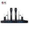 Sound Town NESO-SU4HL-R | REFURBISHED: 200 Channels UHF Wireless Microphone System with Metal Rack Mountable Receiver, 2 Handheld Mics, 2 Lavalier Mics and Auto Scan, for Church, School and Karaoke