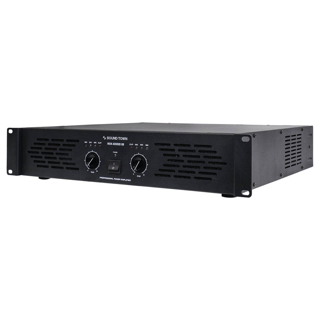 Sound Town NIX-6000IB NIX Series Professional Dual-Channel, 2x 1500W at 4-ohm, 6000W Peak Output Power Amplifier - left panel