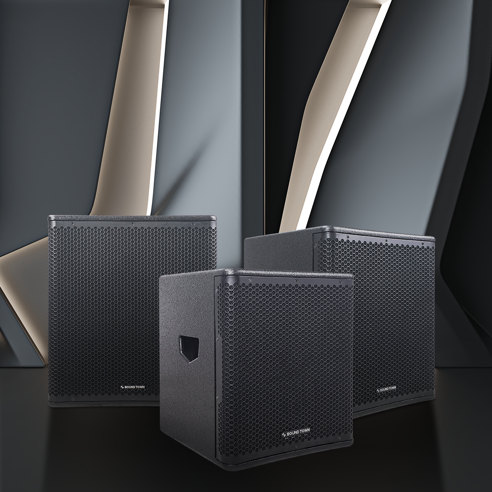 Sound Town OBERON-12SPW OBERON Series 12" 800W Powered PA/DJ Subwoofer with Class-D Amplifier, Plywood, Black - Oberon Series