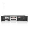Sound Town PAC180-6 180W 6-Zone 70V/100V Commercial Audio Power Amplifier with Bluetooth, Aluminum, FM Antenna, for Restaurants, Lounges, Bars, Pubs, Schools and Warehouses - Back Panel, Inputs & Outputs

