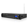 Sound Town PAC180-6 180W 6-Zone 70V/100V Commercial Power Amplifier with Bluetooth, Aluminum, FM Antenna, for Restaurants, Lounges, Bars, Pubs, Schools and Warehouses - Left Panel, for Audio Installation