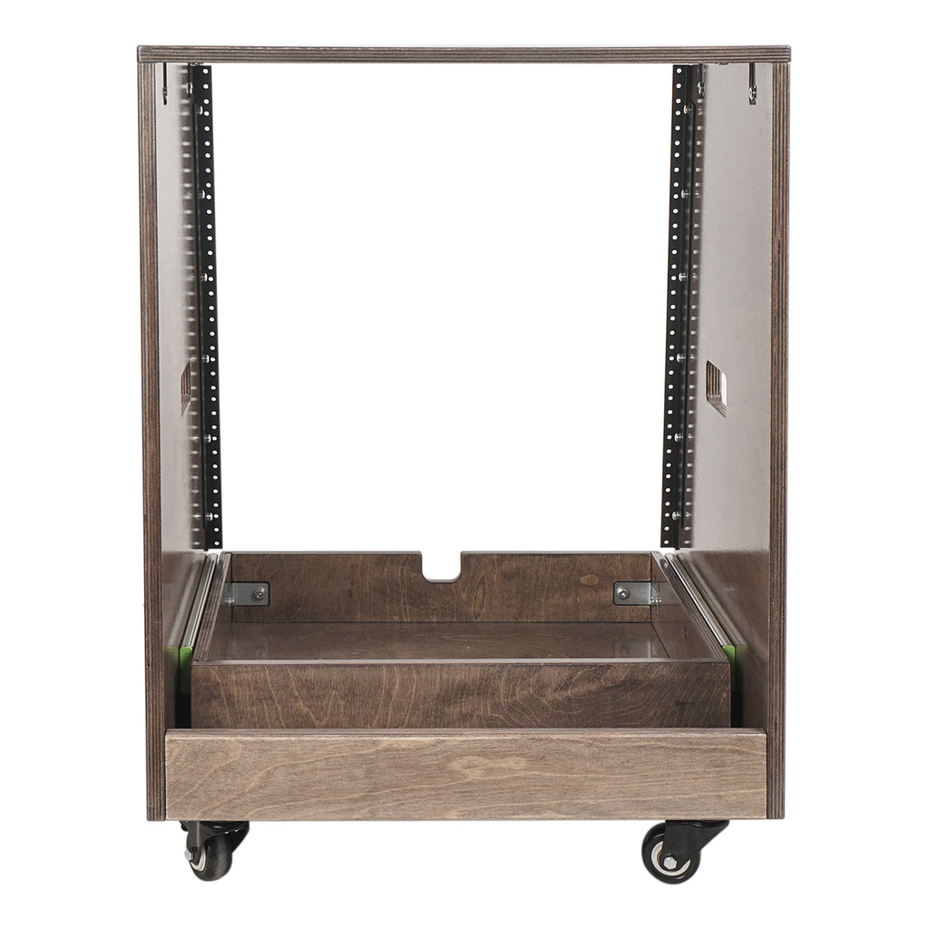 SDRK-12TBD2 | 12U Space DIY Slanted Studio Rack w/ Extra 2U Drawer ...