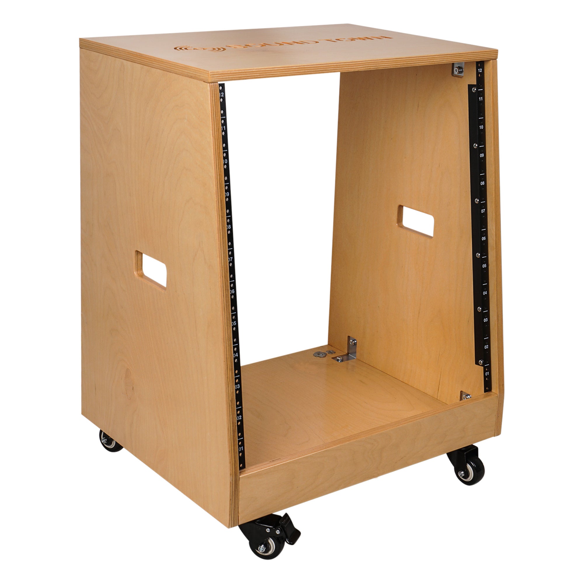 SDRK-12T | 12U (12-Space) DIY Slanted Studio Room Equipment Rack ...