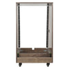 Sound Town SDRK-16TBD2 16U DIY Slanted Studio Rack with 16U Rack Space, Extra 2U Drawer, Plywood, Rubber Feet, Casters, Weathered Gray - Audio Device & Equipment Storage